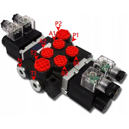 ROZDZIELACZ HYDRAULICZNY ELEKTRYCZNY 3 SEKCYJNY 40L 12V
